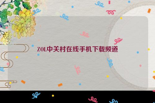 ZOL中关村在线手机下载频道