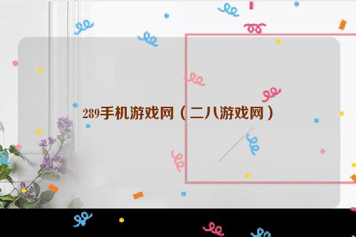 289手机游戏网（二八游戏网）