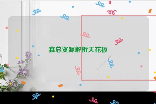 鑫总资源解析天花板