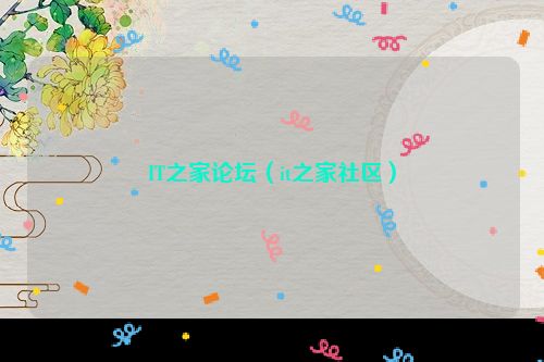 IT之家论坛（it之家社区）