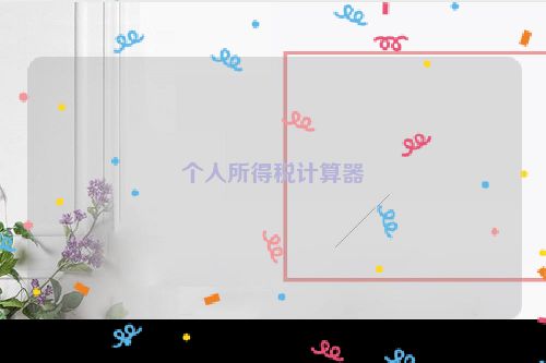 个人所得税计算器