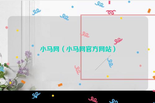 小马网（小马网官方网站）