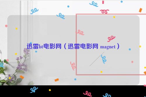 迅雷bt电影网（迅雷电影网 magnet）