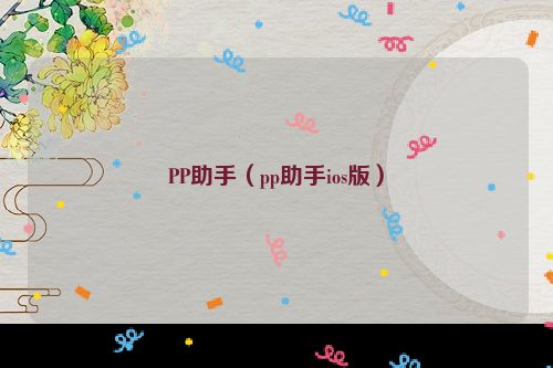 PP助手（pp助手ios版）
