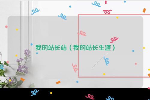 我的站长站（我的站长生涯）