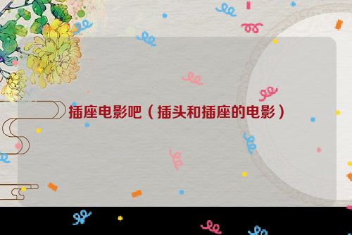 插座电影吧（插头和插座的电影）