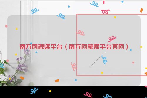 南方网融媒平台（南方网融媒平台官网）