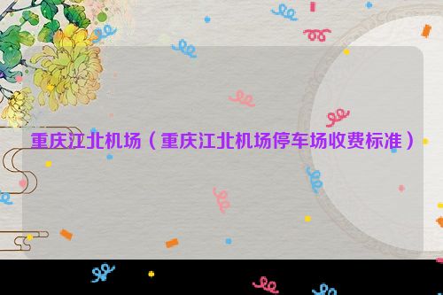 重庆江北机场（重庆江北机场停车场收费标准）